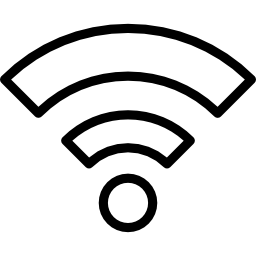 Символ наброски wi-fi в круге иконка