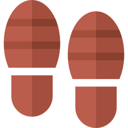 ślady stóp ikona