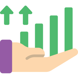 gráfico de barras crescente Ícone