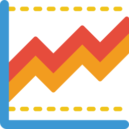 graphique linéaire Icône