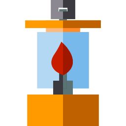 Oil lamp icon