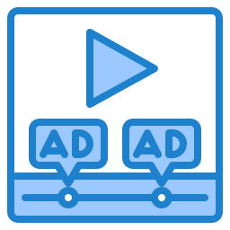 Video advertising icon