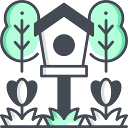 Bird house icon