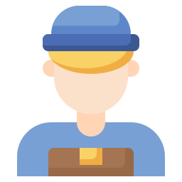 Delivery man icon