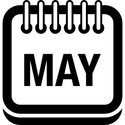 May calendar page symbol icon