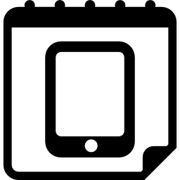 tablet-erinnerungssymbol auf der kalenderseite icon