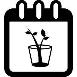 jour pour planter un symbole d'interface de page de calendrier quotidien de rappel d'arbre Icône