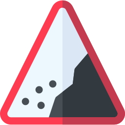 Falling rocks icon