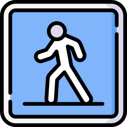 Pedestrian crossing icon