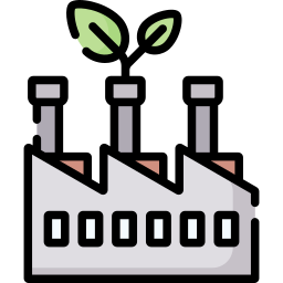 Green factory icon