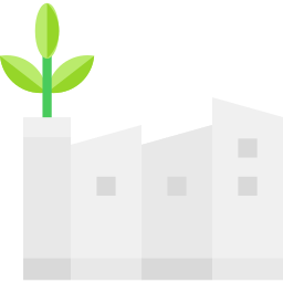 Green factory icon