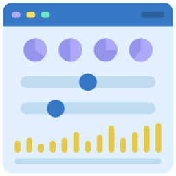 visualizzazione dati icona