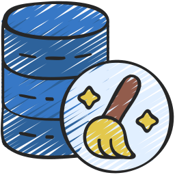 Data cleaning icon