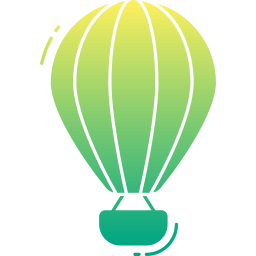 Hot air balloon icon