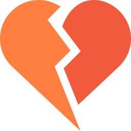 Broken heart icon