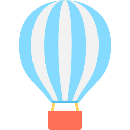 Hot air balloon icon