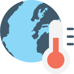 il riscaldamento globale icona