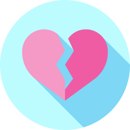 Broken heart icon