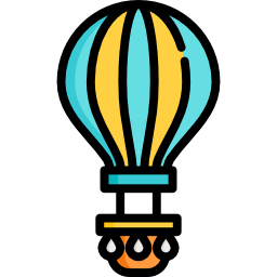 Hot air balloon icon