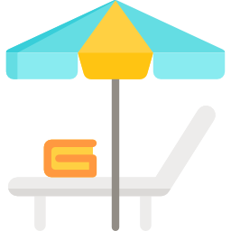 Beach umbrella icon