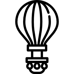 Hot air balloon icon