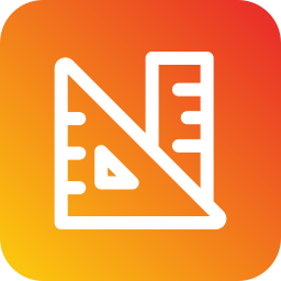 Triangular ruler icon