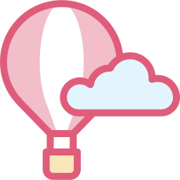 Hot air balloon icon