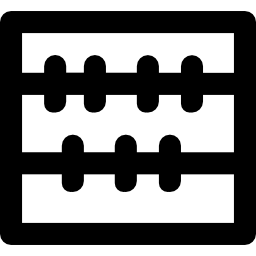 strumento di matematica abaco icona