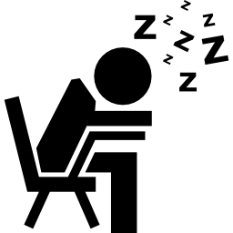 Student sleeping in class icon