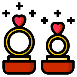 Wedding rings icon