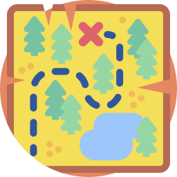 Treasure map icon