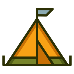 Camping tent icon