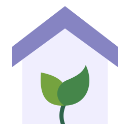 Green house icon