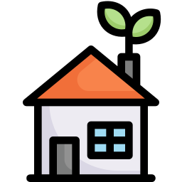 Green house icon