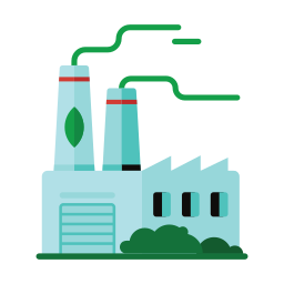 Eco factory icon