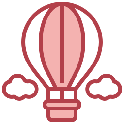 Hot air balloon icon