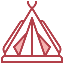 Camping tent icon