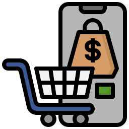 Mobile shopping icon