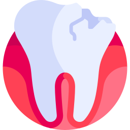 Broken tooth icon