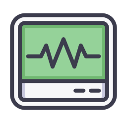 monitor ecg icona