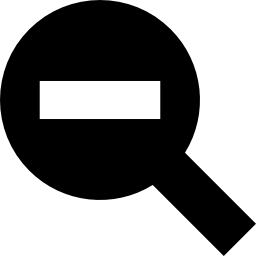 Zoom out interface symbol of a magnifier tool with minus sign icon