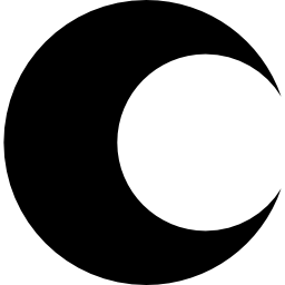 Moon shape of crescent phase icon