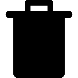 Trash black shape icon