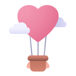 Hot air balloon icon