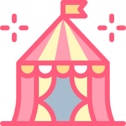 Circus tent icon