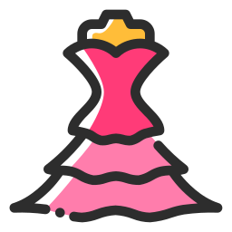 Bride dress icon