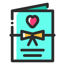 Wedding card icon