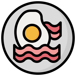 Egg and bacon icon