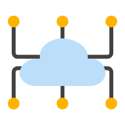 sieć w chmurze ikona
