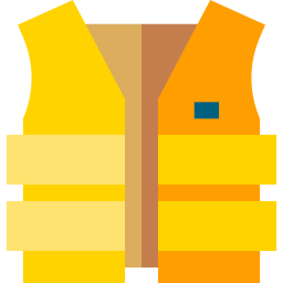 High visibility vest icon